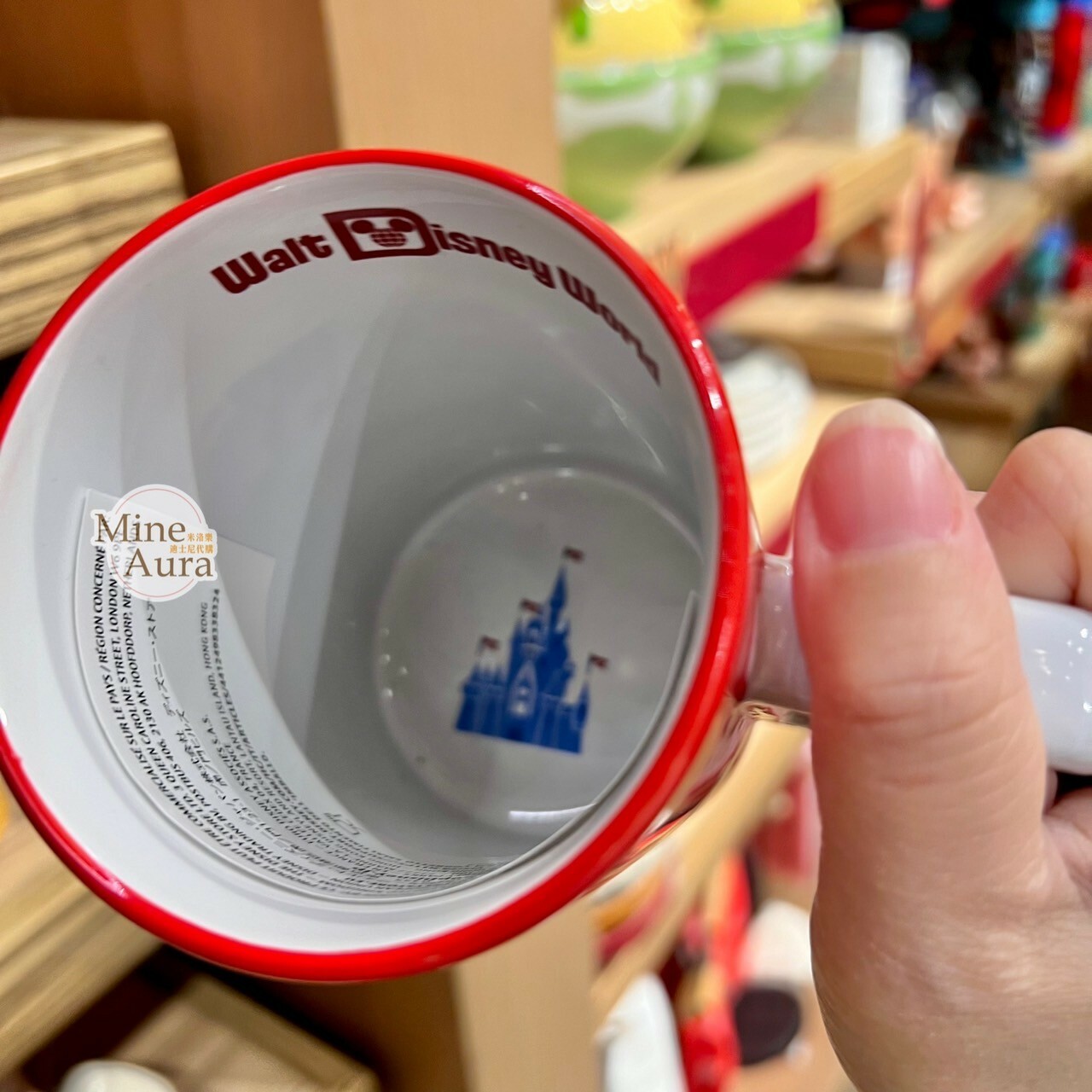 米妮 Minnie 字母圖案 陶瓷 馬克杯 水杯 -香港迪士尼樂園