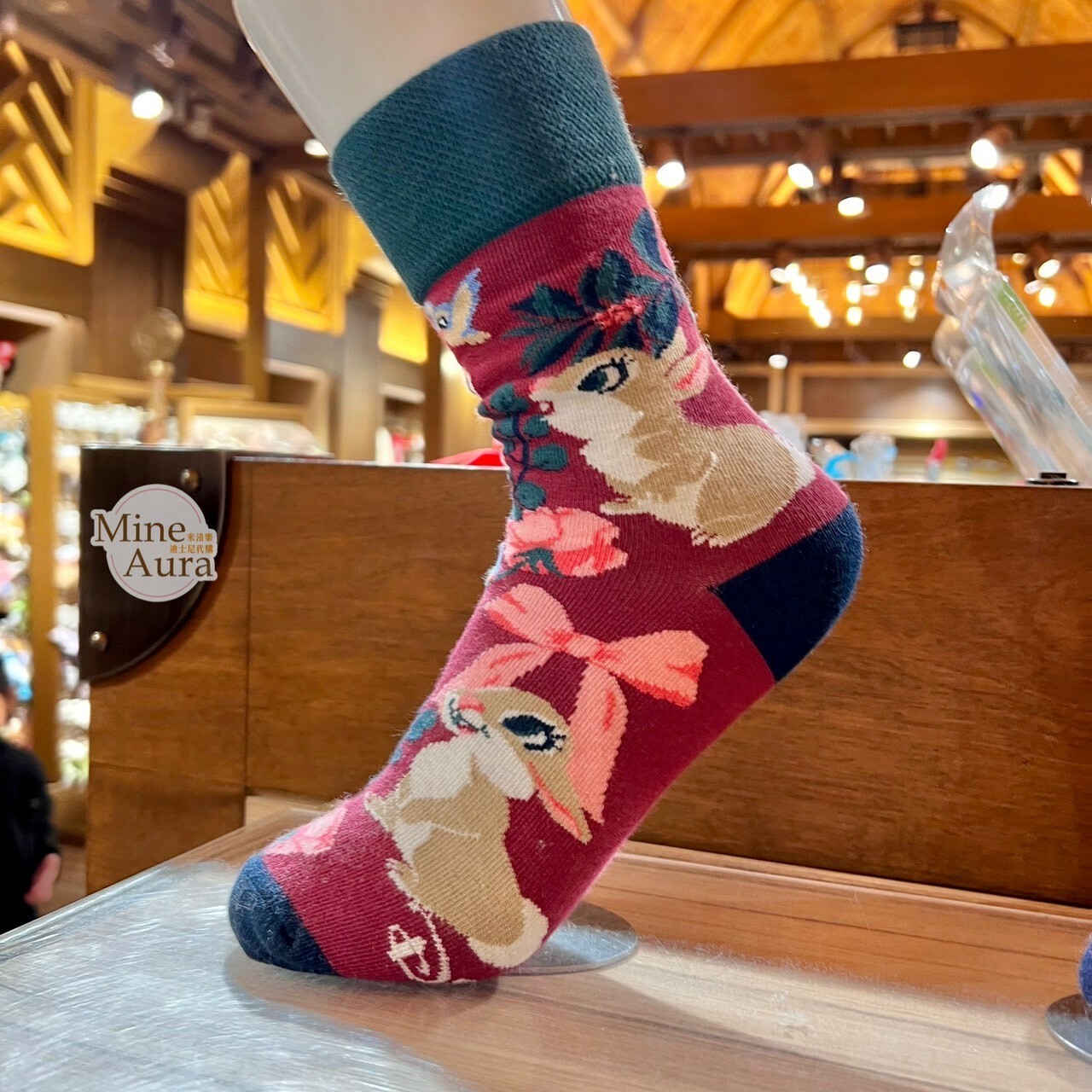 邦尼兔 Miss Bunny 桑普兔 Thumper 蝴蝶結圖案 成人襪 襪子 小鹿斑比 Bambi -香港迪士尼樂園