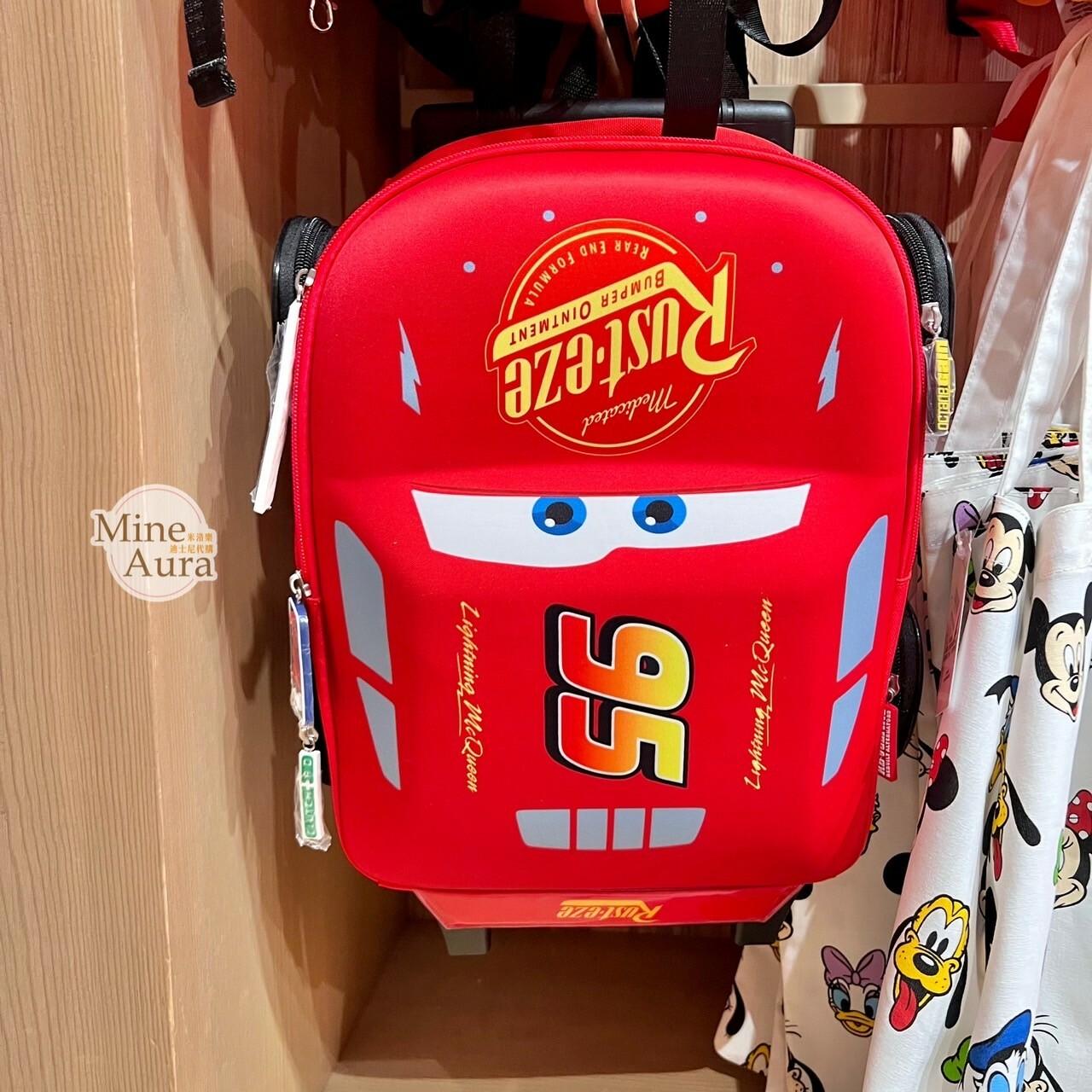 閃電麥坤 Lightning McQueen 汽車造型 拉桿輪子設計 兒童 書包 後背包 行李袋 汽車總動員 Cars -香港迪士尼樂園