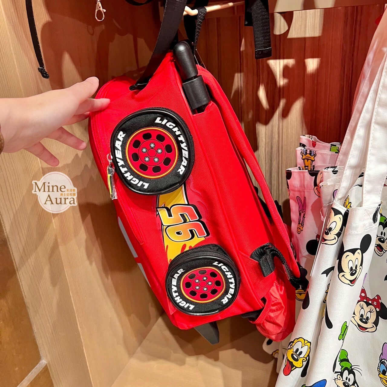 閃電麥坤 Lightning McQueen 汽車造型 拉桿輪子設計 兒童 書包 後背包 行李袋 汽車總動員 Cars -香港迪士尼樂園