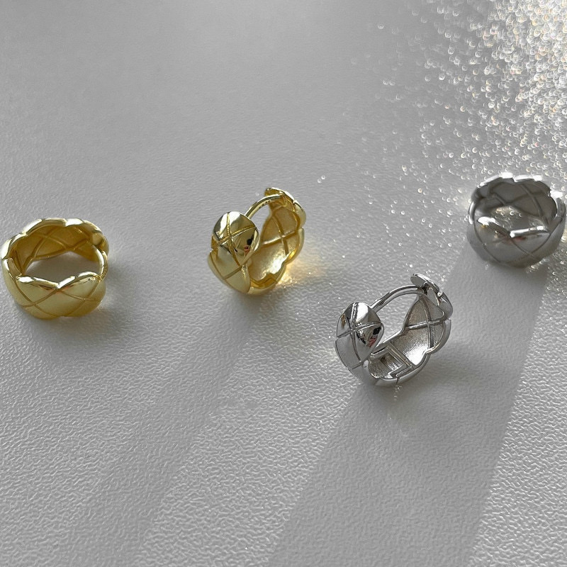 14k低奢版經典香奶奶 菱格定製耳釦