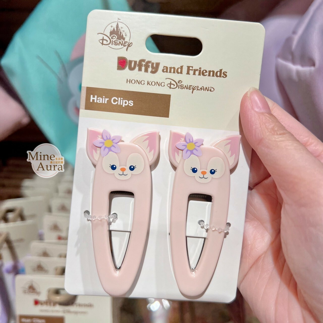 玲娜貝兒 Lina bell 大頭造型 髮夾 髮飾 2入組 -香港迪士尼樂園