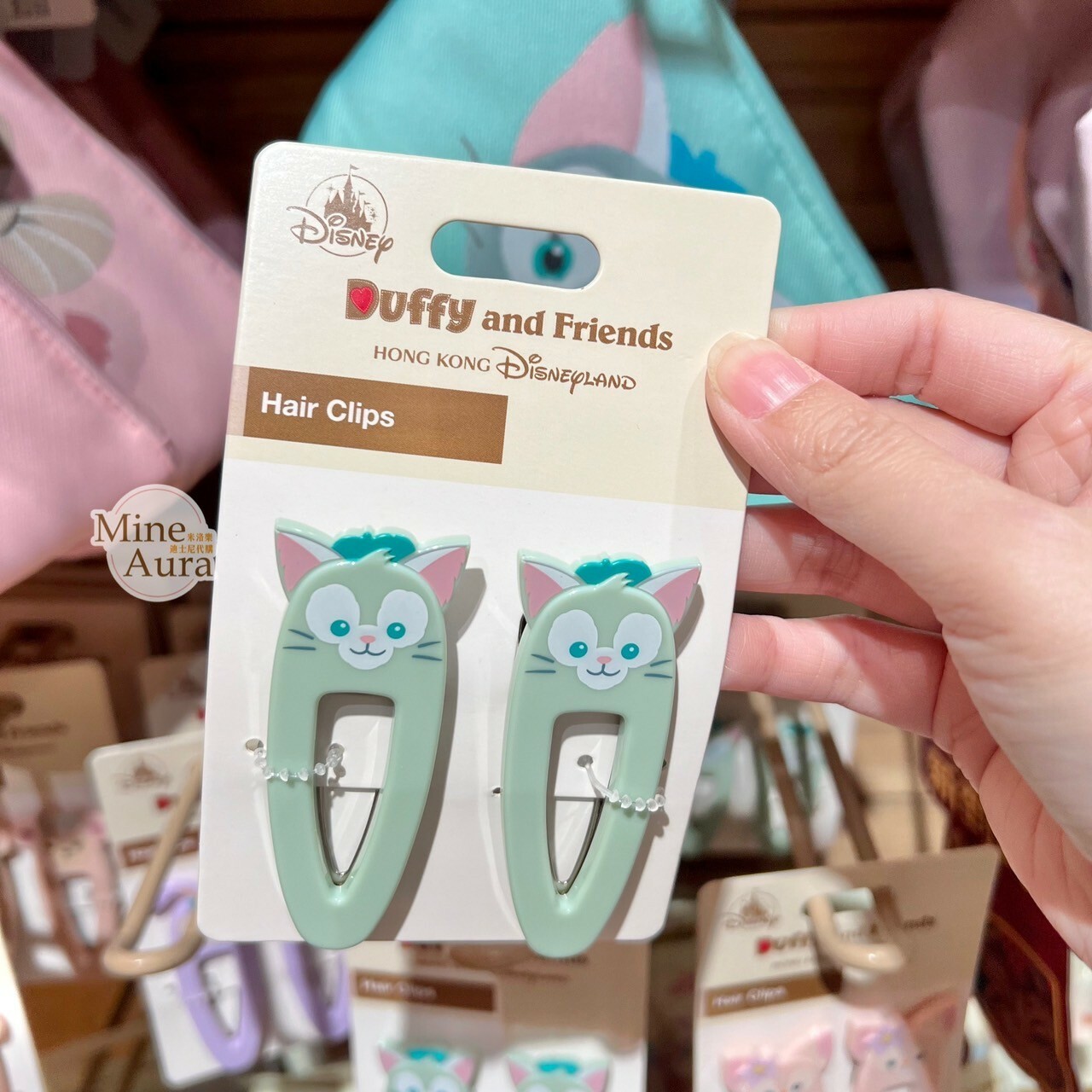 傑拉托尼 畫家貓 Gelatoni 大頭造型 髮夾 髮飾 2入組 -香港迪士尼樂園