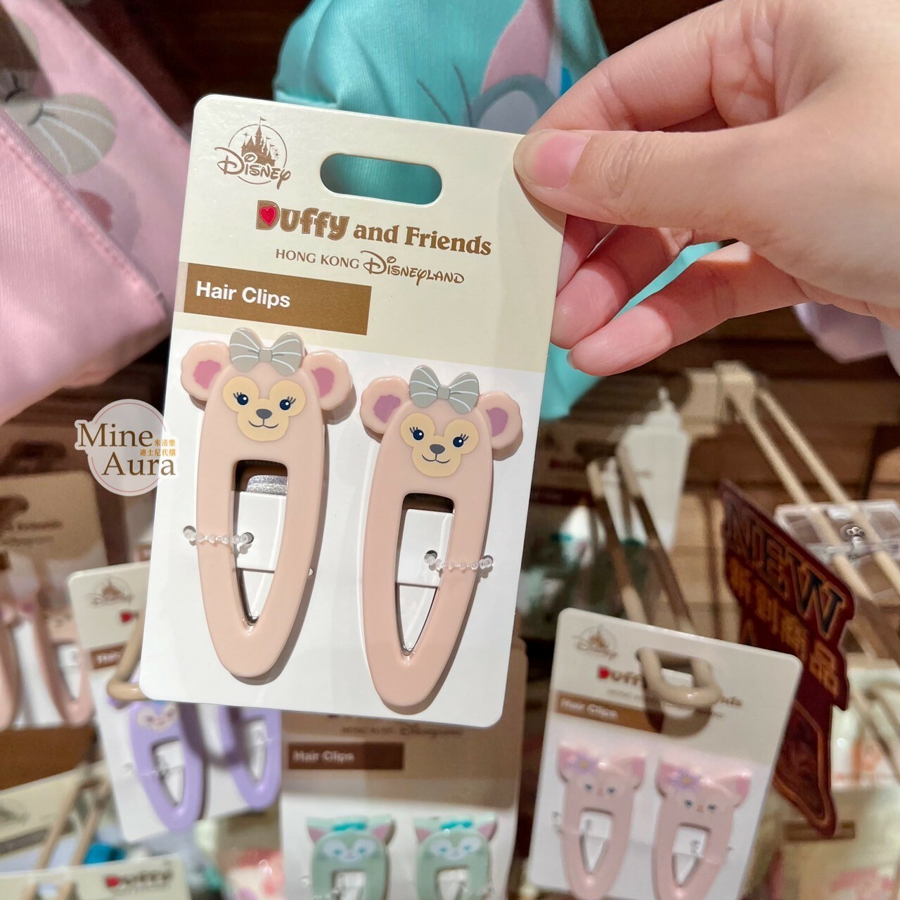 雪莉玫 ShellieMay 大頭造型 髮夾 髮飾 2入組 -香港迪士尼樂園