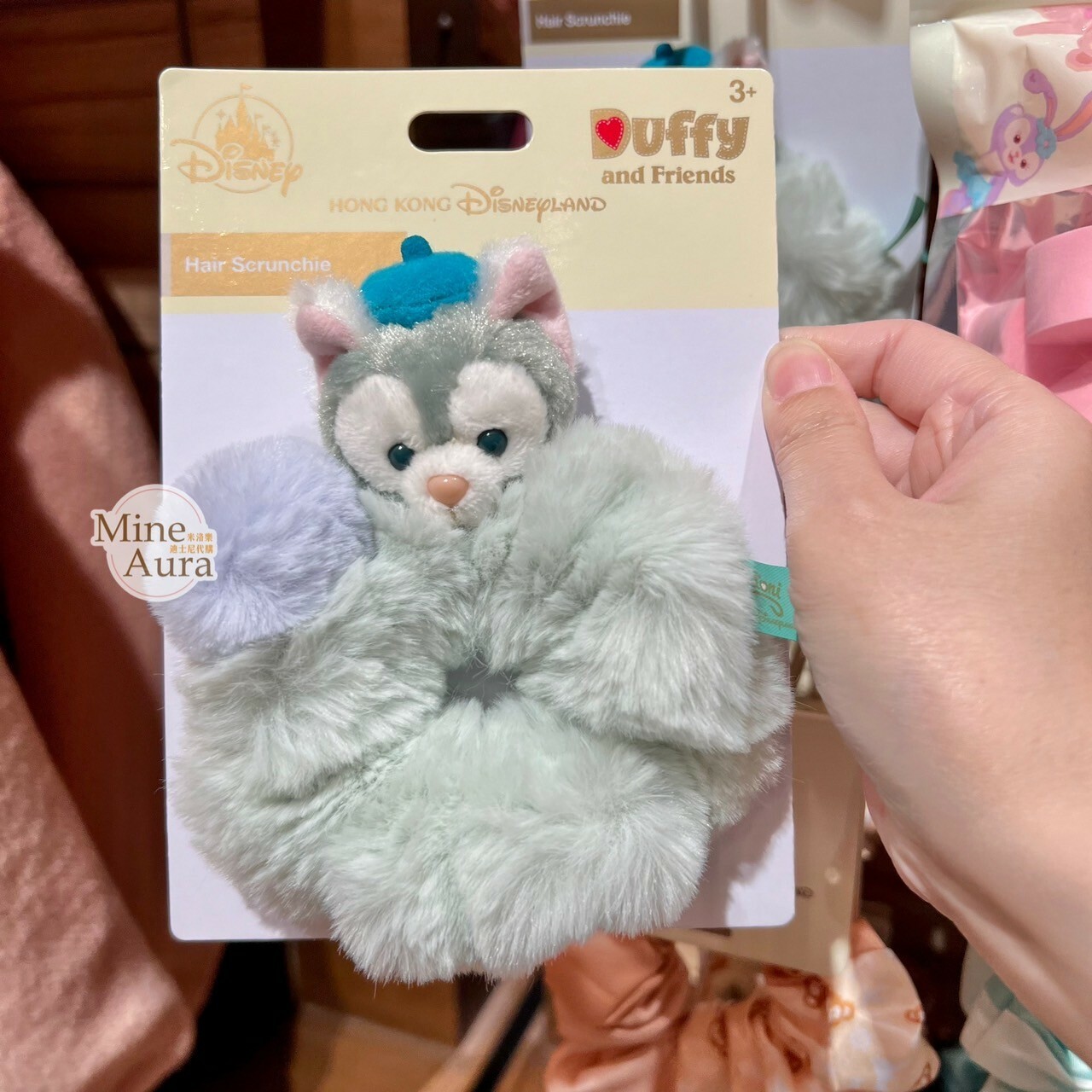 傑拉托尼 畫家貓 Gelatoni 絨毛大頭 毛球 造型 毛毛 髮束 大腸圈 髮飾 -香港迪士尼樂園