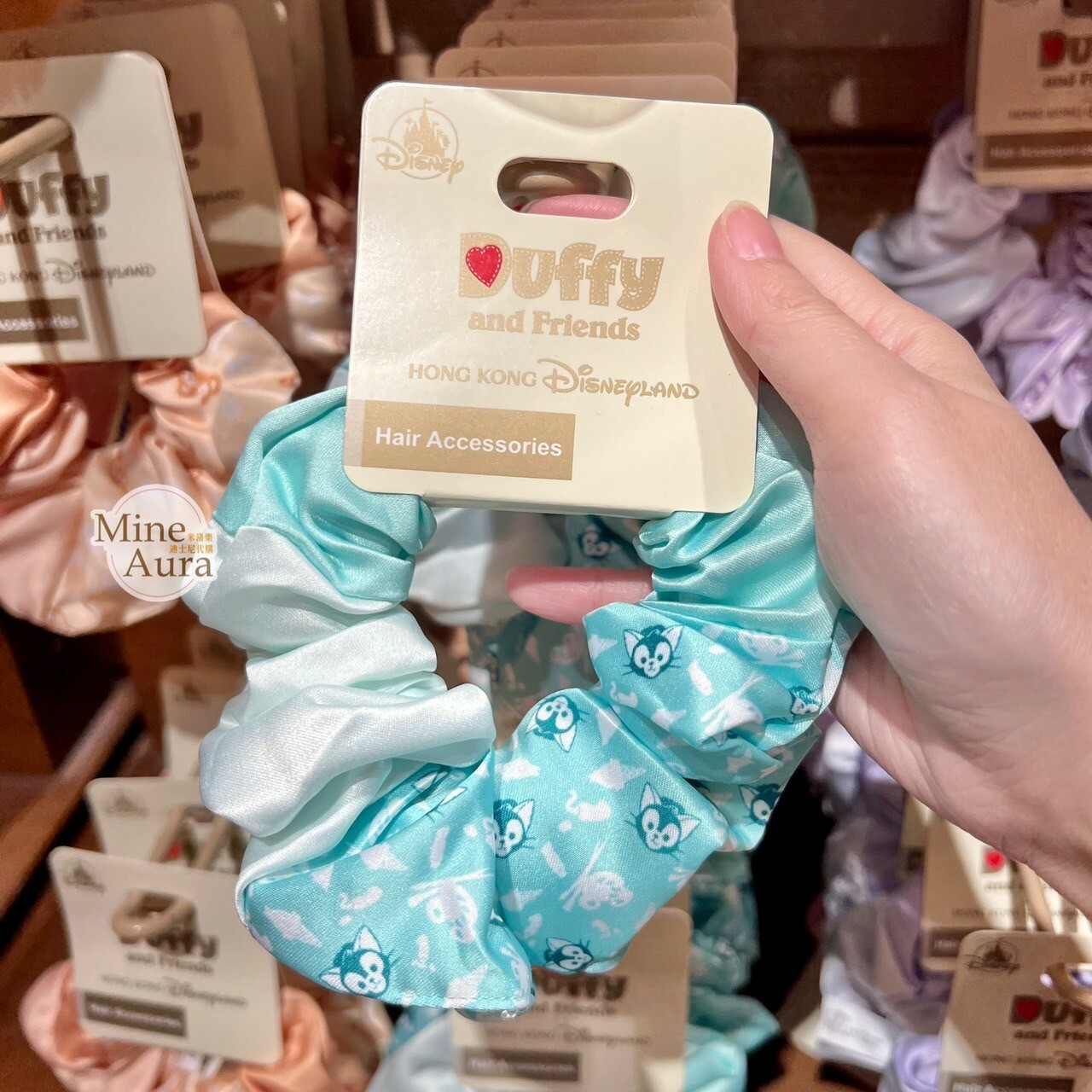 傑拉托尼 畫家貓 Gelatoni 綠色 漸層圖案 髮束 大腸圈 髮飾 -香港迪士尼樂園