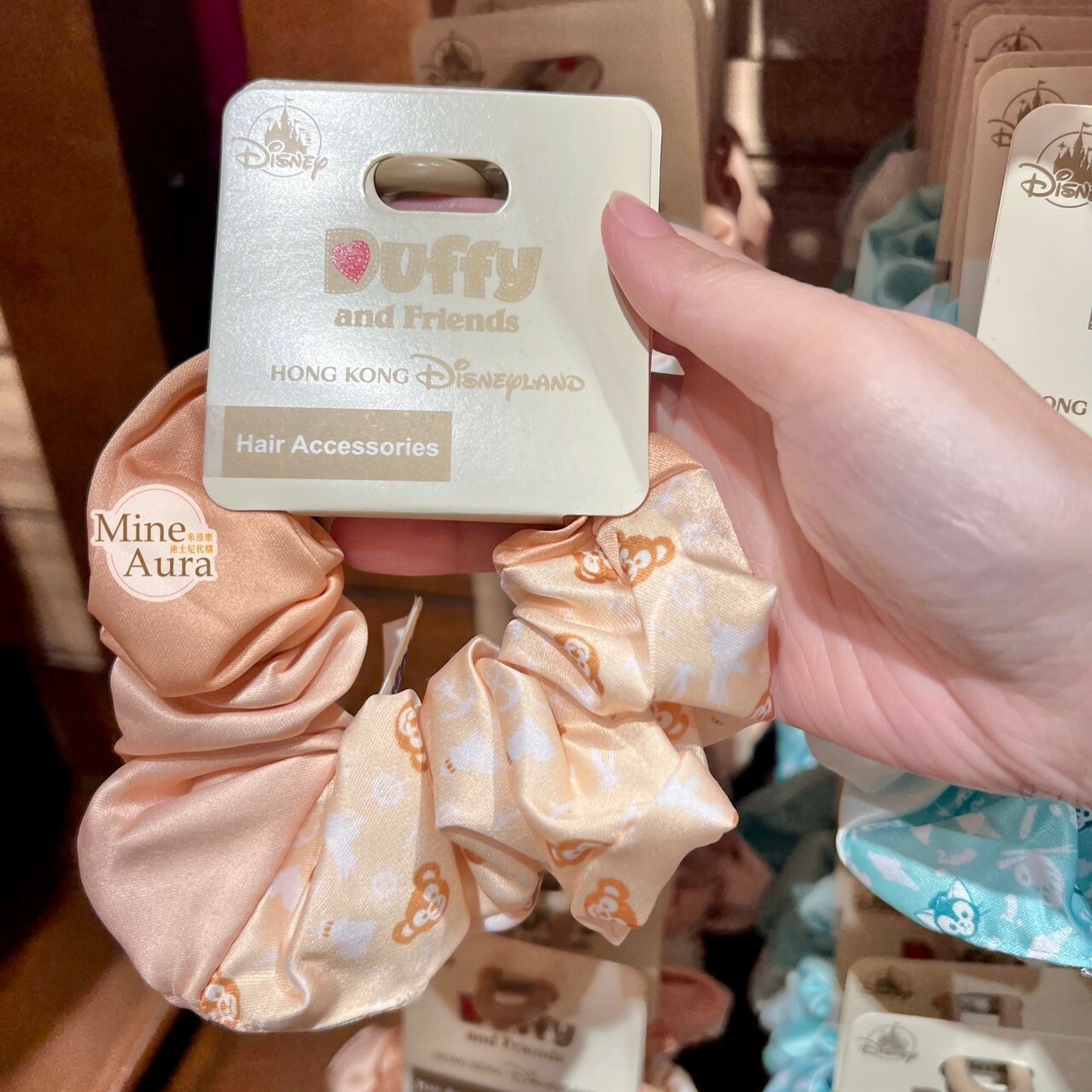 達菲 Duffy 滿版全身圖案 髮束 大腸圈 髮飾 -香港迪士尼樂園