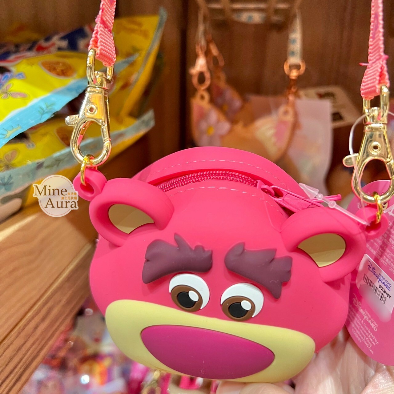 熊抱哥 Lotso 矽膠 大頭造型 手提 糖果盒 收納袋 玩具總動員 Toy Story -香港迪士尼樂園