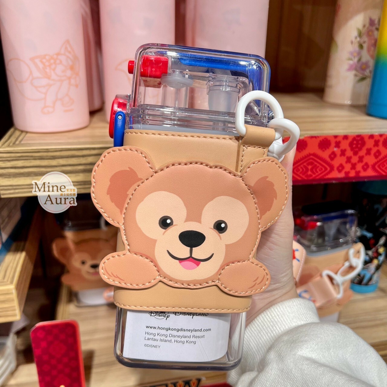 達菲 Duffy 造型杯套 可背式 水壺 -香港迪士尼樂園