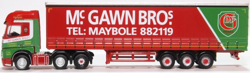 Oxford NMB007 1:148 McGawn Bros 賓士聯結車.紅綠