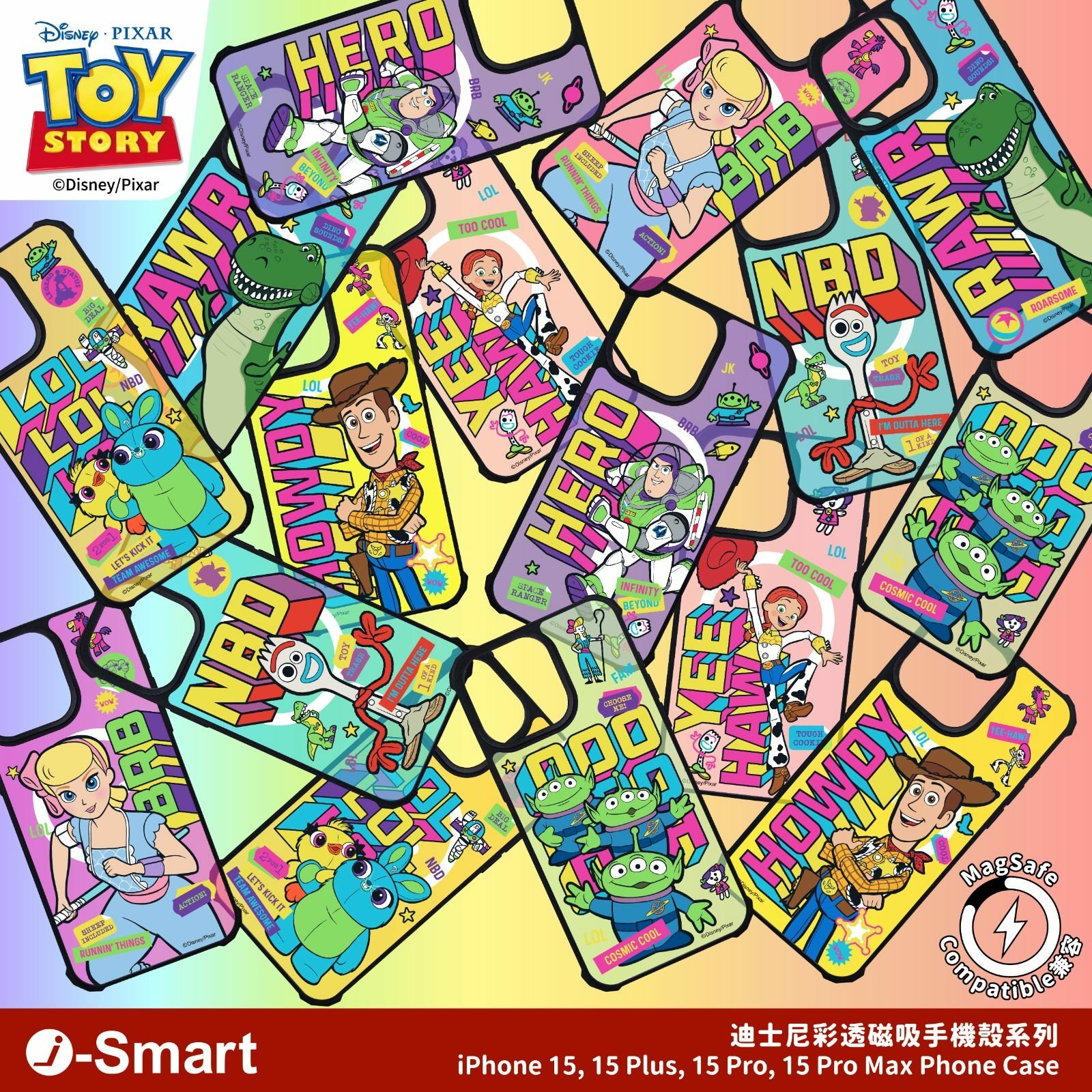 100%,正版授權 Toy Story系列 I PHONE MagSafe手機殼