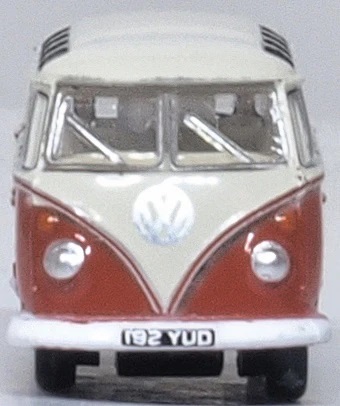 Oxford NVWS001 1:148 VW T1 Samba 豪華巴士.紅灰
