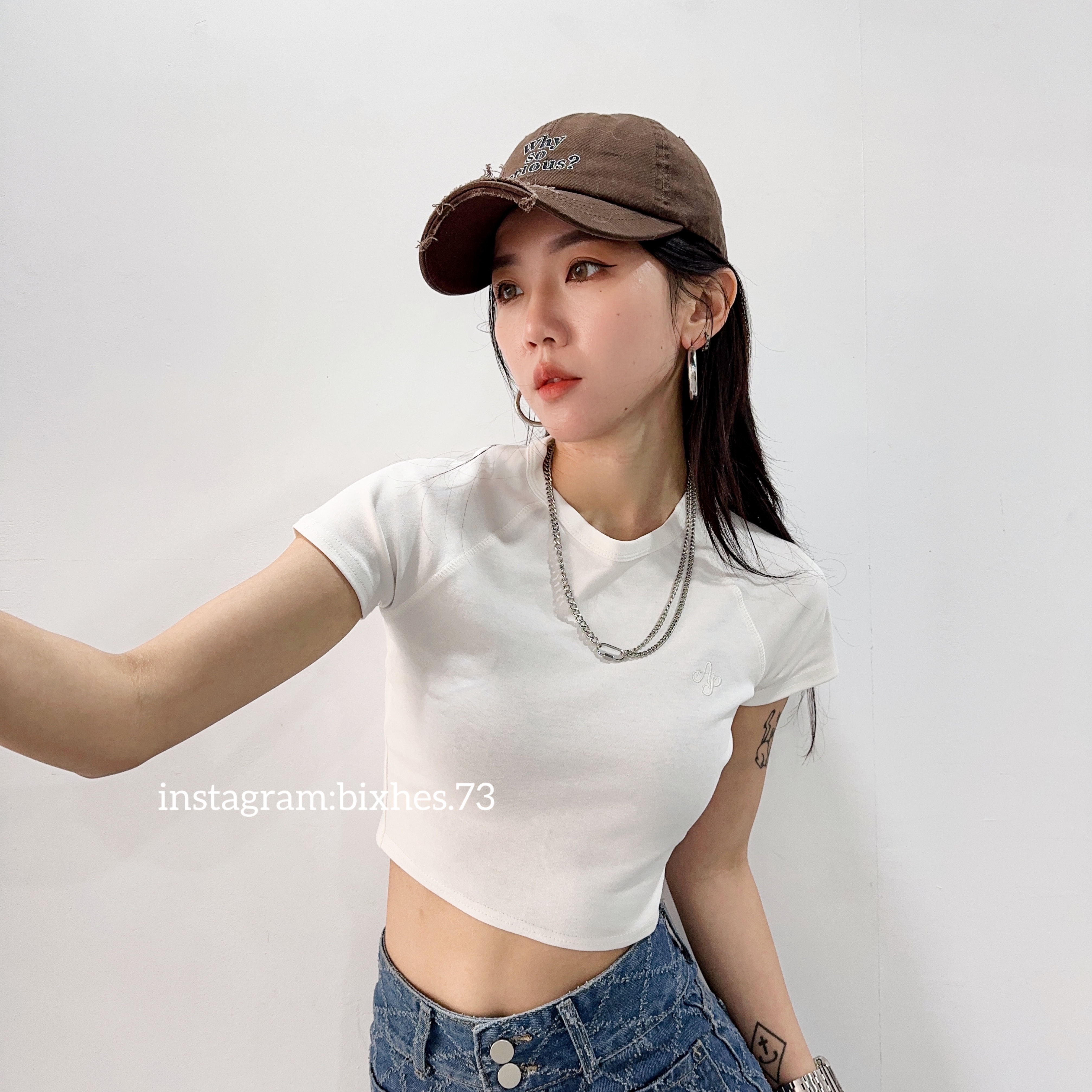 不規則方塊橢圓長項鍊(K00056)