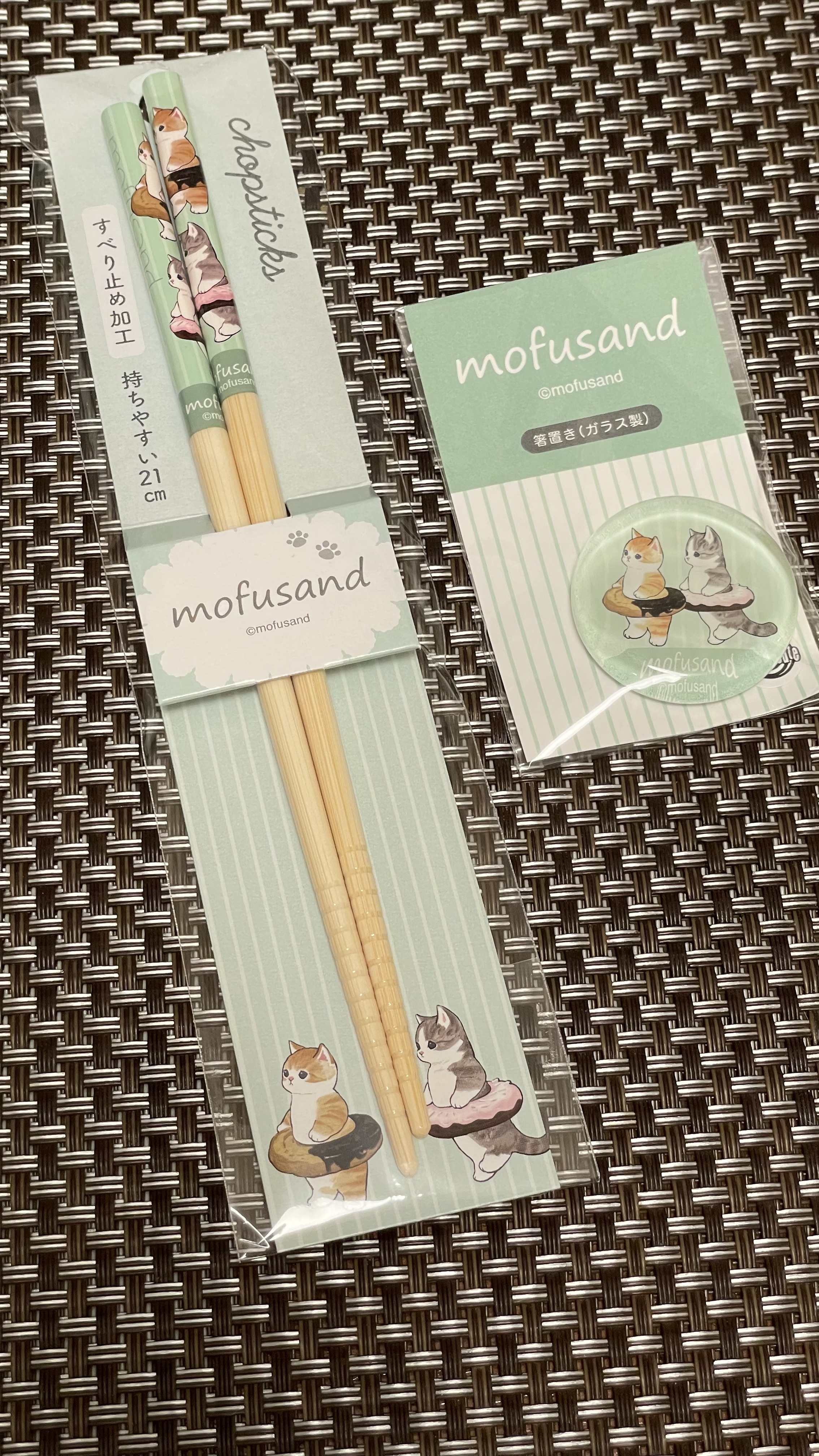 日本進口 Mofusand 筷子+筷子托套裝（日本製造，安全保證）