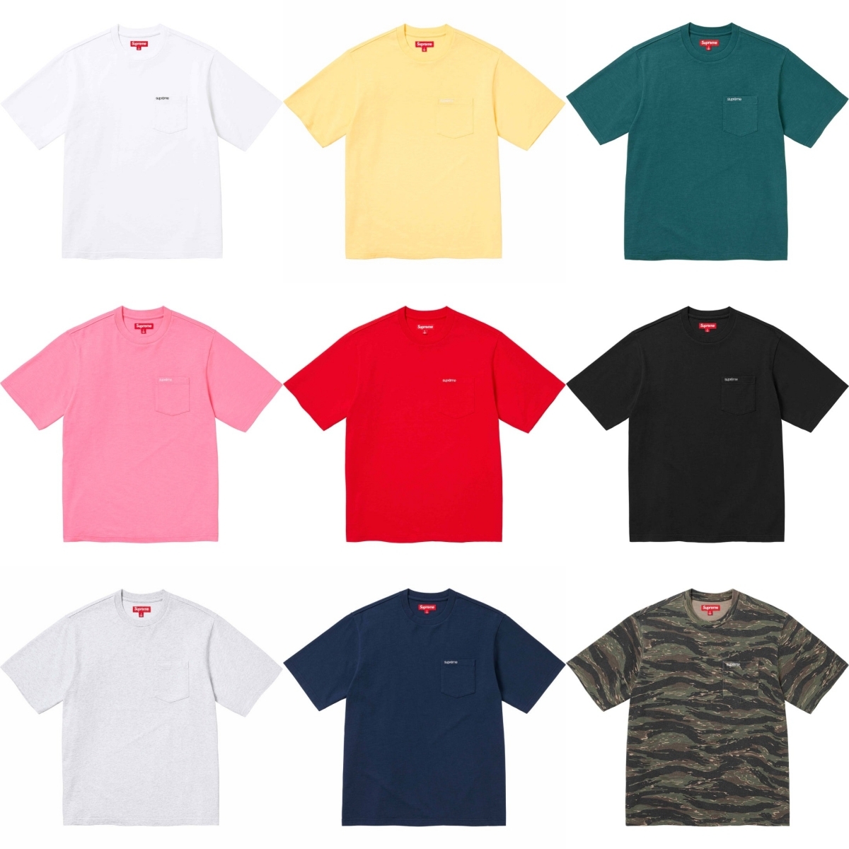 現貨┃Supreme 24SS S/S Pocket Tee 刺繡 口袋Tee 多色 基本款 短袖