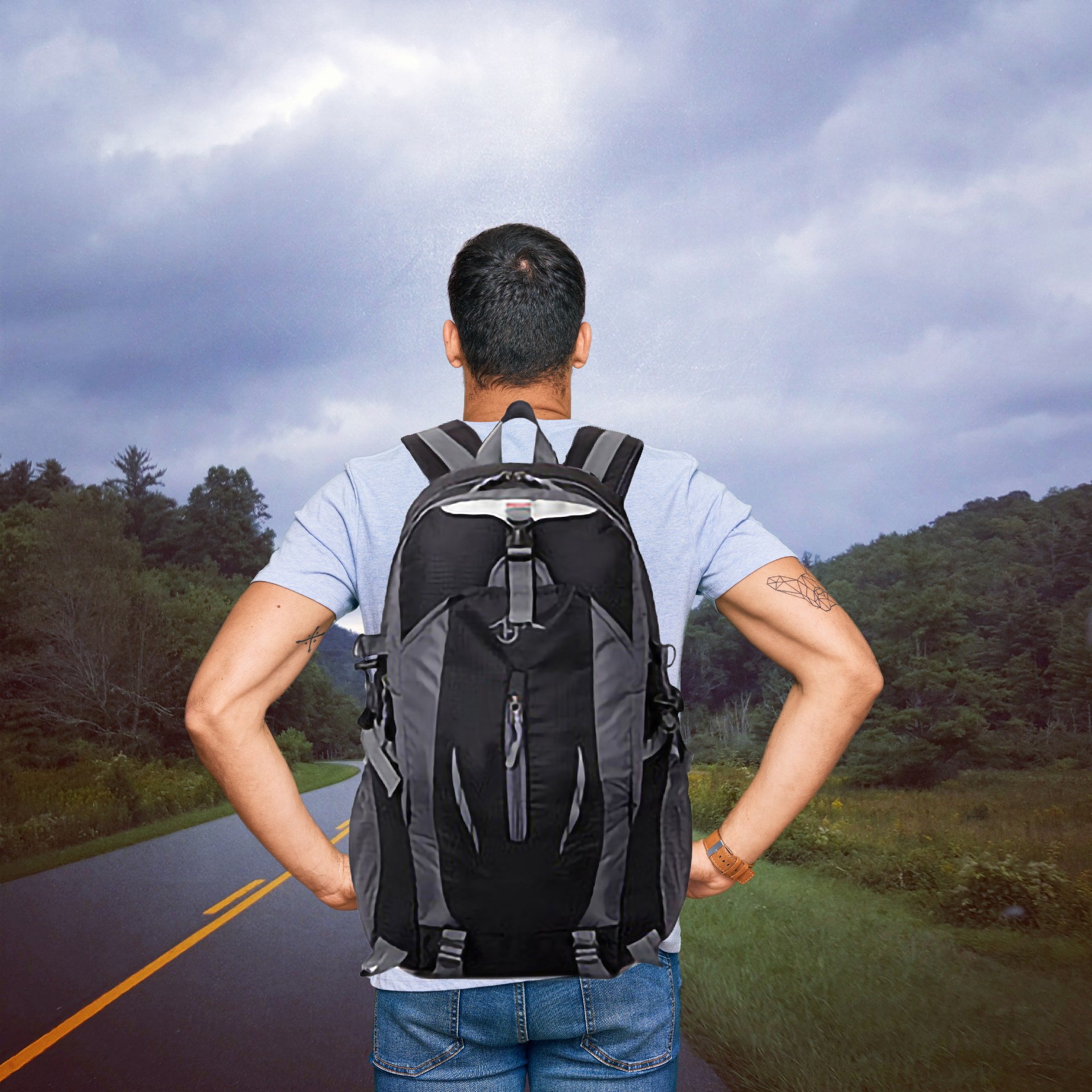 Korea JK outdoor travel mountaineering universal backpack (J0024)