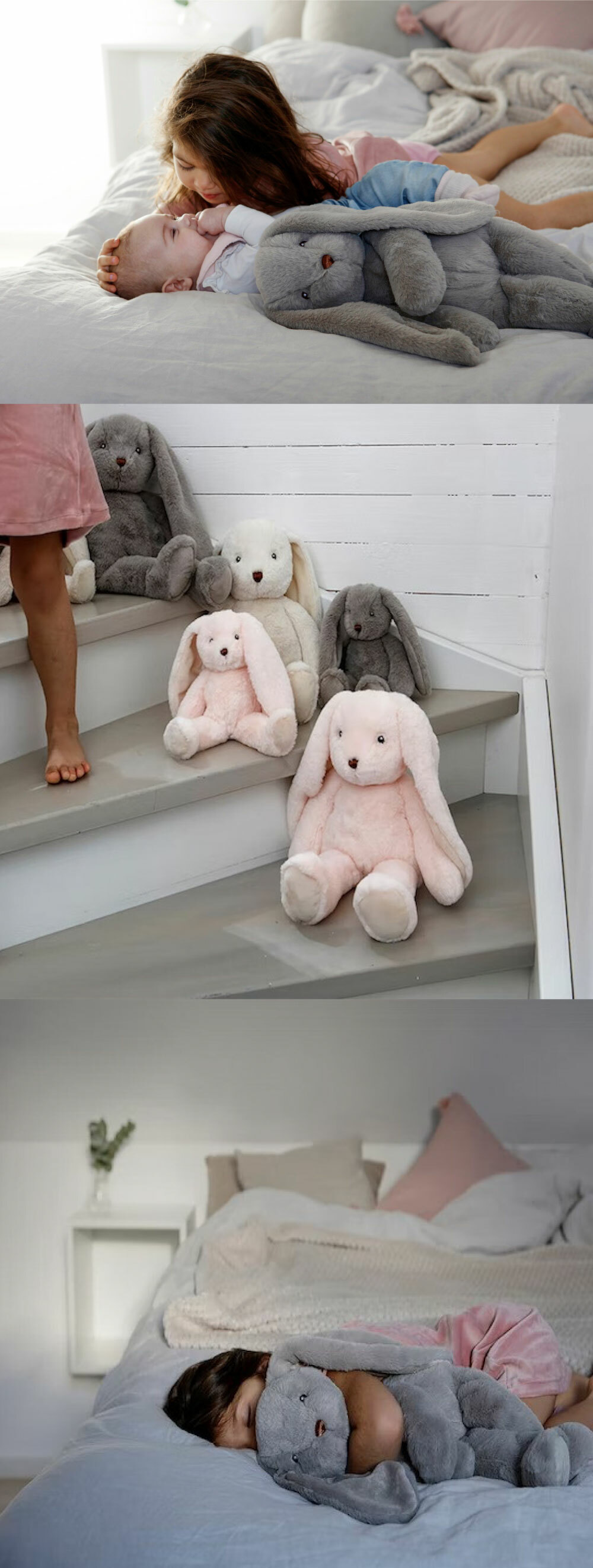 好萩家居|Teddykompaniet-Svea兔兔,棉花糖般綿密觸感的絨毛。色調既浪漫又優雅。