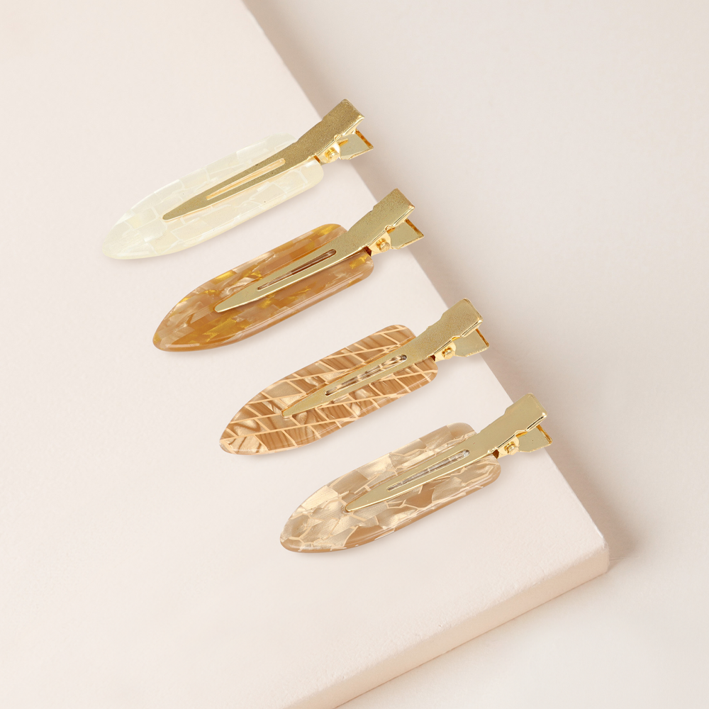 L. ERICKSON 無痕髮夾組-4入組〈牛奶糖色〉