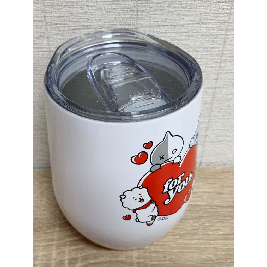 BT21 宇宙級甜蜜蜜蛋型杯 純潔白