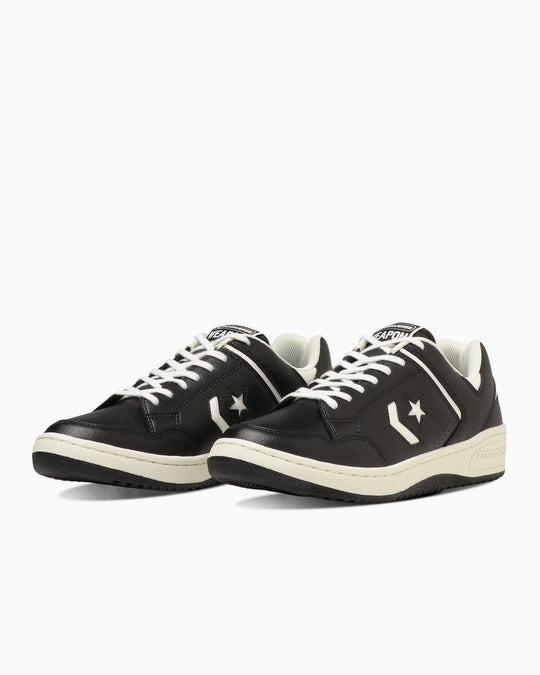 預購┃日本限定 CONVERSE WEAPON OX 皮革 復古 黑底白LOGO 滑板鞋 低筒