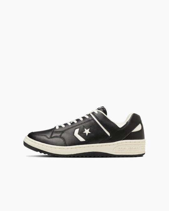 預購┃日本限定 CONVERSE WEAPON OX 皮革 復古 黑底白LOGO 滑板鞋 低筒