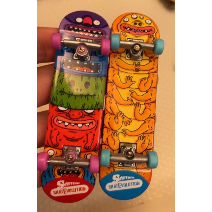 Skifidol Skatevolution｜滑板進化 手指滑板 黃色怪獸款
