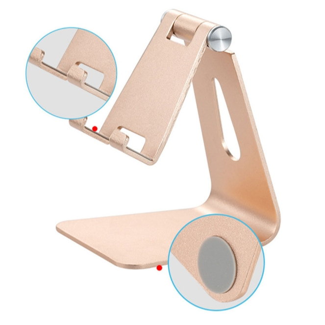 SWISSTEC｜原價299特價出清！ 鋁合金可調式手機支架 平板適用 香檳金