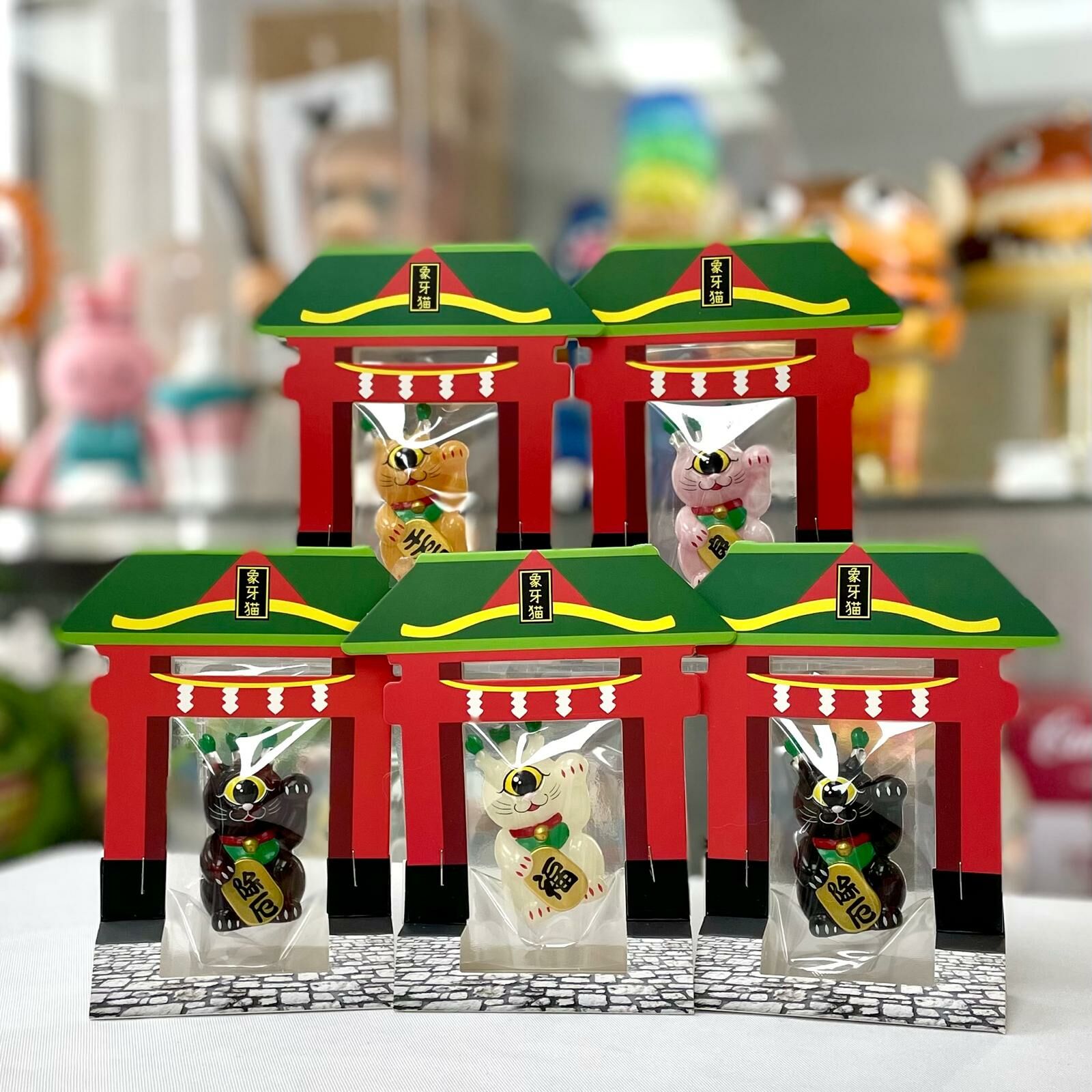 6cm Mini Sofubi Vinyl Pachypodium Gracilius Lucky Cat