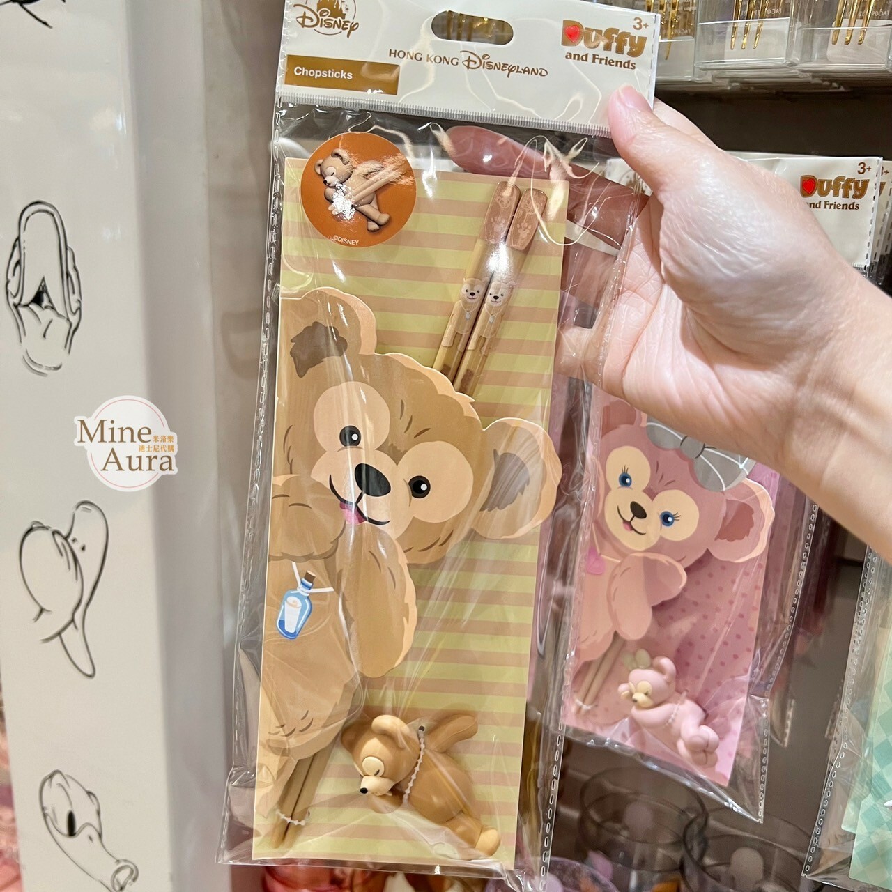(現貨) 達菲 Duffy 筷子 + 造型筷架組 -香港迪士尼樂園