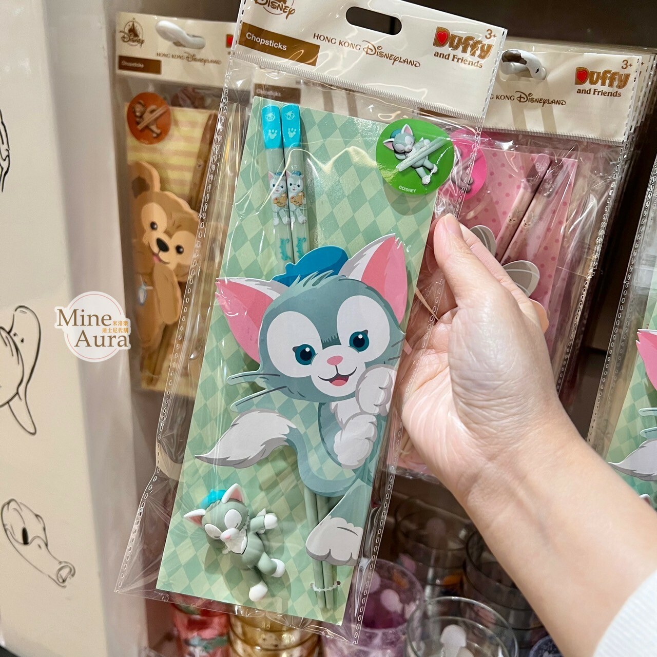 (現貨) 傑拉托尼 畫家貓 Gelatoni 筷子 + 造型筷架組 -香港迪士尼樂園