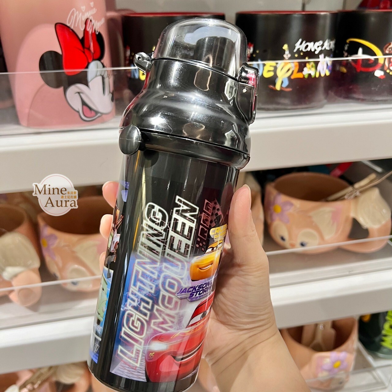 閃電麥坤 Lightning McQueen 圖案 黑色 兒童 水壺 汽車總動員 Cars -香港迪士尼樂園