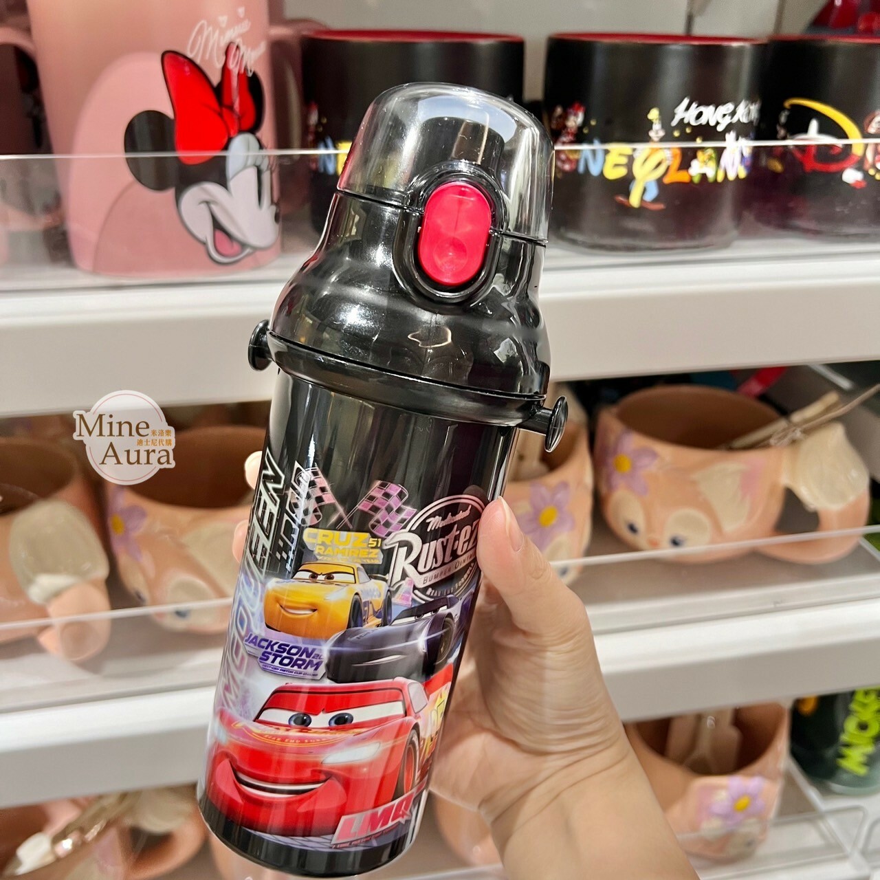 閃電麥坤 Lightning McQueen 圖案 黑色 兒童 水壺 汽車總動員 Cars -香港迪士尼樂園
