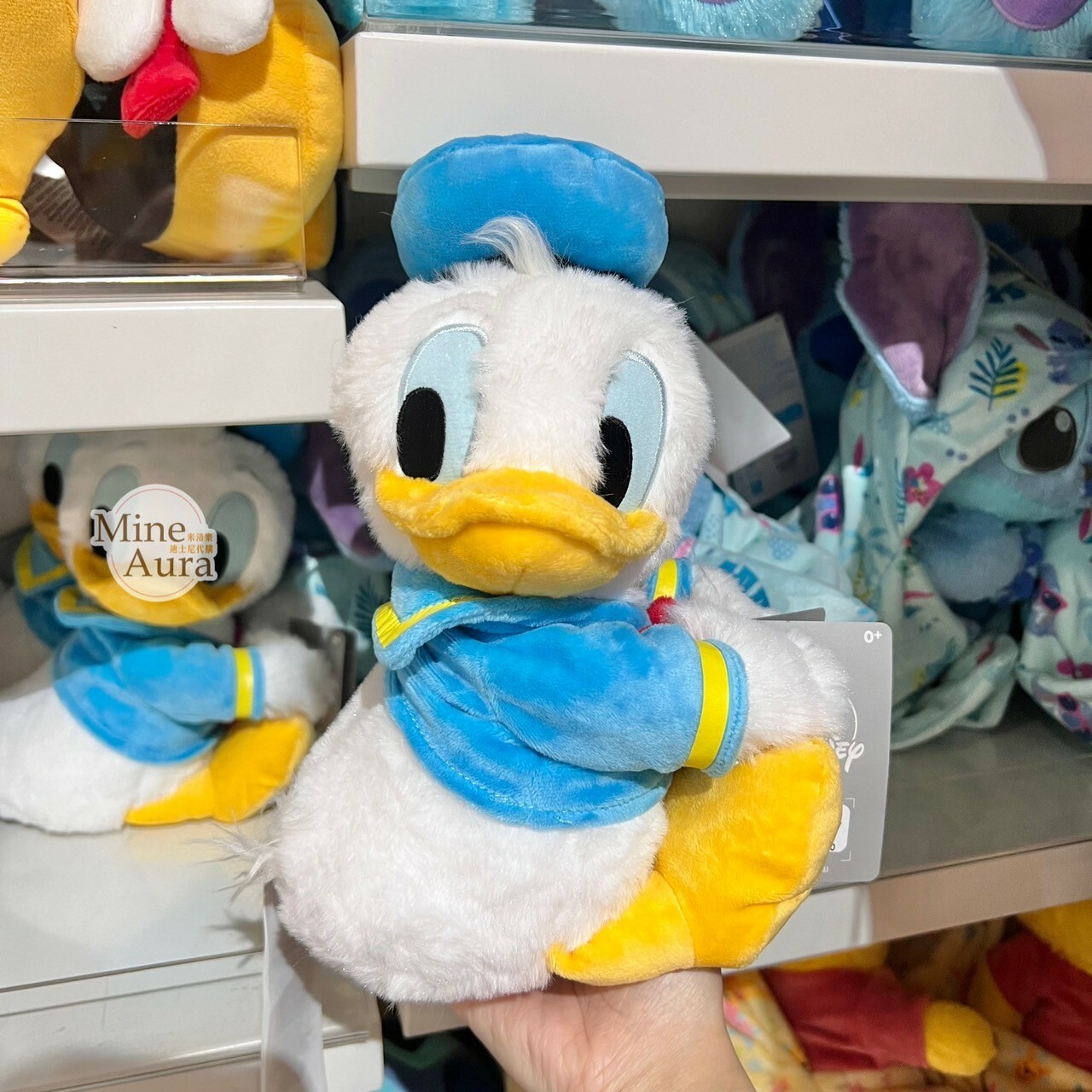 唐老鴨 Donald 側面坐姿 娃娃 玩偶 -香港迪士尼樂園