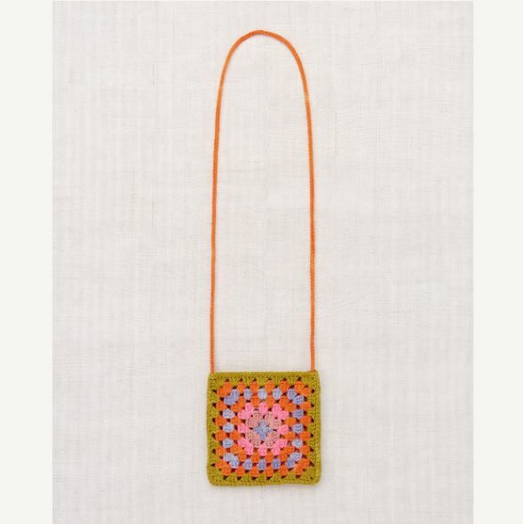 Misha & Puff  彩色方格針織包 Crochet Big Square Bag - Poppy