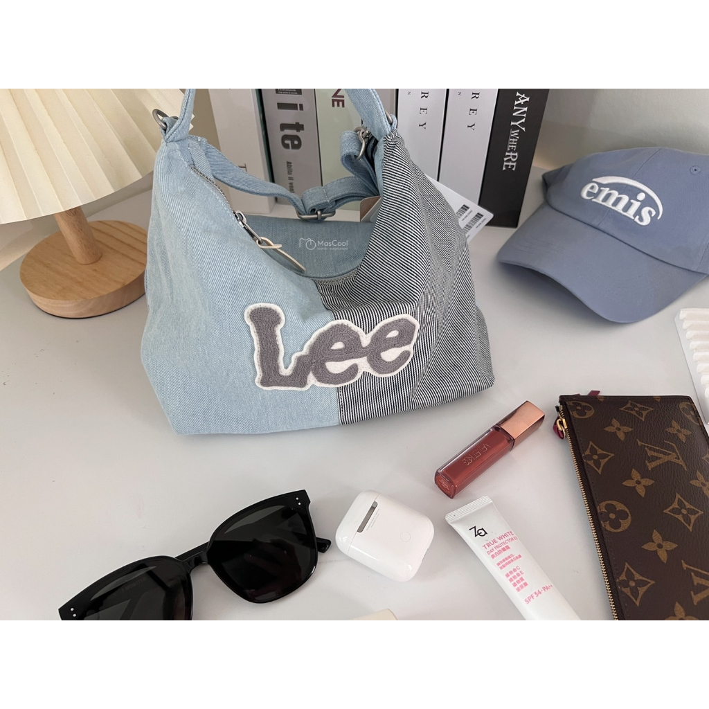 LEE 牛仔拼接小包