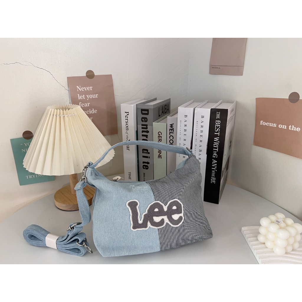 LEE 牛仔拼接小包