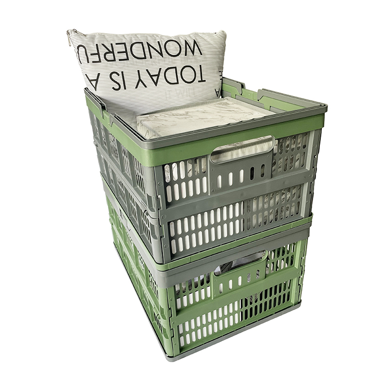 折疊式提把收納籃/47.8x34.9x24.5cm