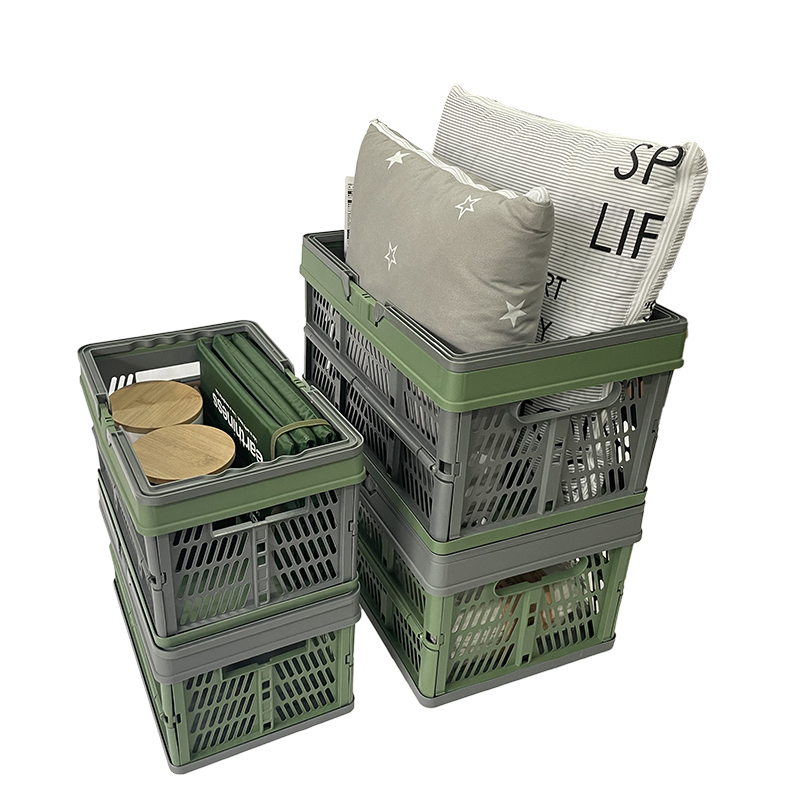 折疊式提把收納籃/38x25x20.4cm
