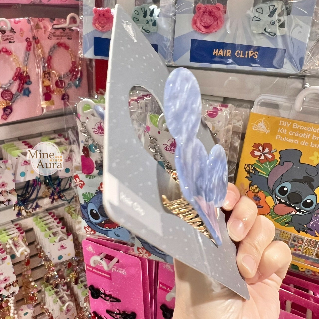 米奇 Mickey 米奇頭造型 貝殼紋 髮夾 髮抓 髮飾 -香港迪士尼樂園