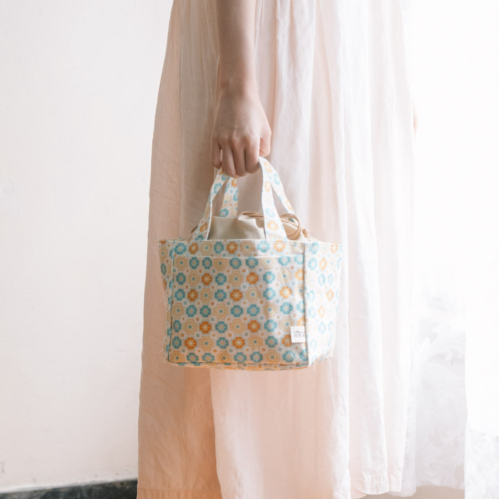 印花樂束口便當袋