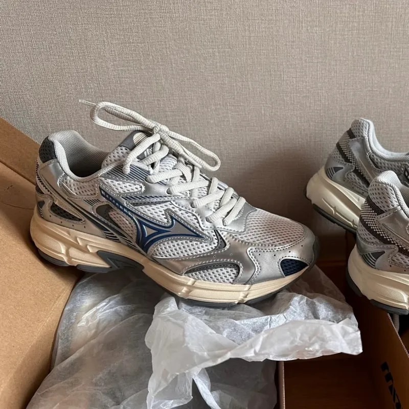 Mizuno Cyclone Speed 2K 復古慢跑鞋 銀藍色