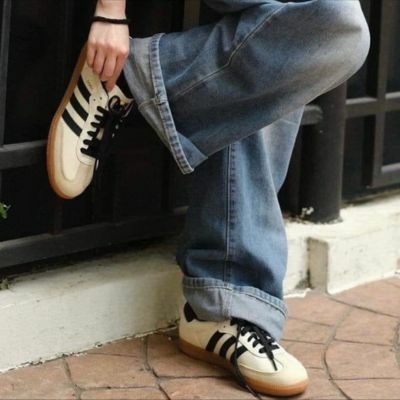 adidas originals Samba 舒適百搭 減震輕便 女款米色