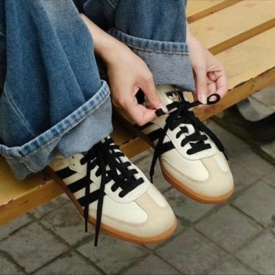 adidas originals Samba 舒適百搭 減震輕便 女款米色