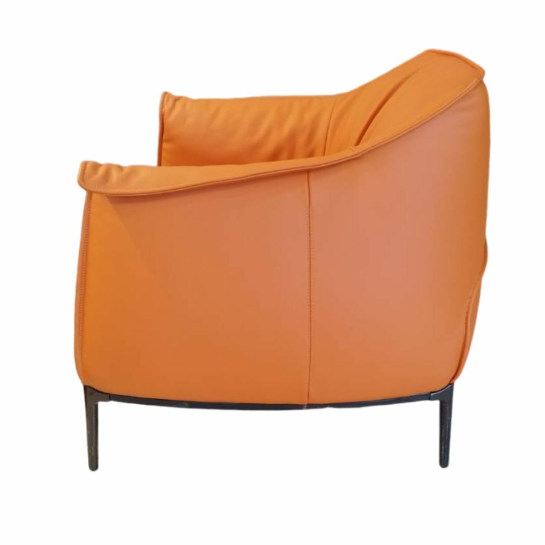 伊恩︱全牛皮單人沙發︱(橘)(藍)