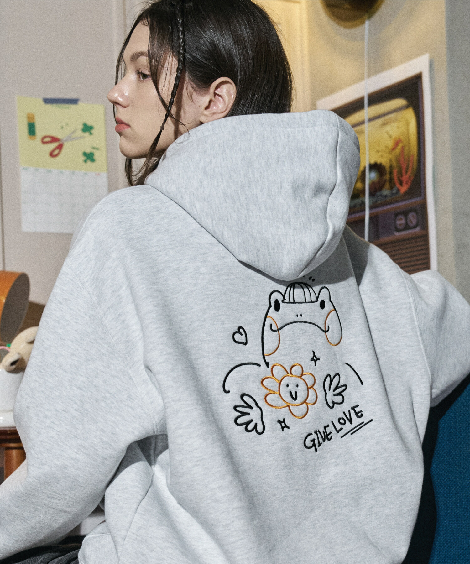 CPGN STUDIO FROG POP EMBROIDERY HOODIE