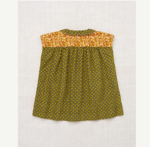 Misha & Puff  拼接圖紋無袖上衣 Nanna Tunic - Pistachio Flower Dot