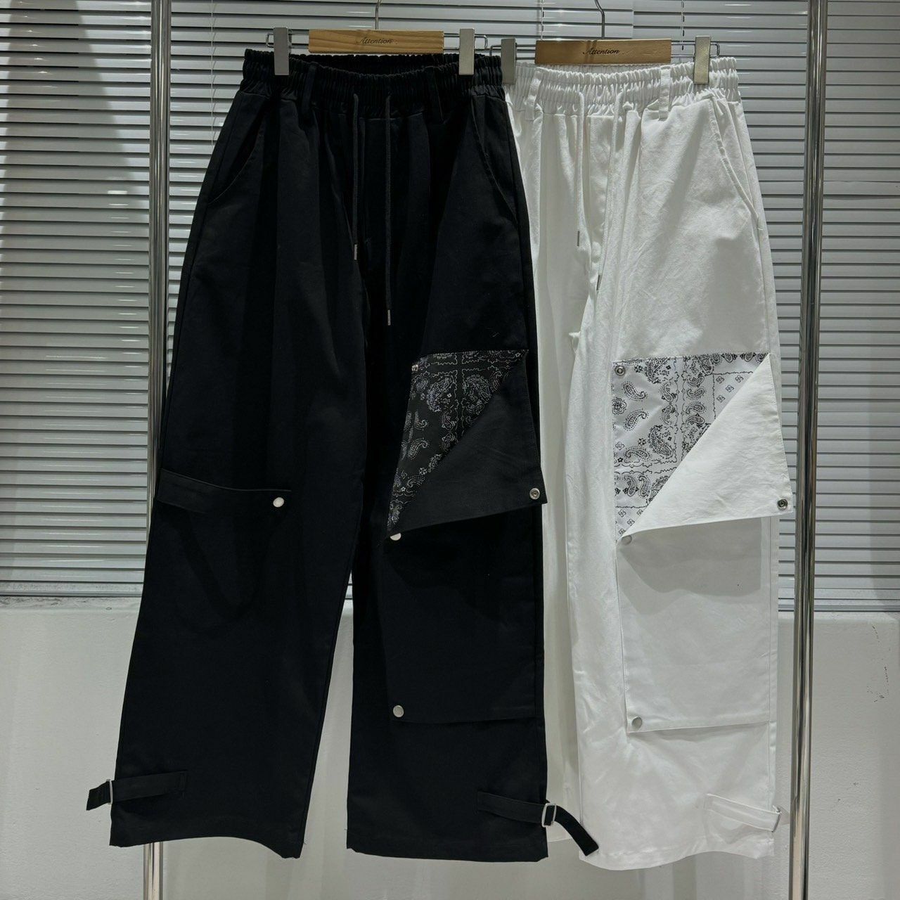 淨色拼腰果花鬆身褲 BY ATTENTION-123P