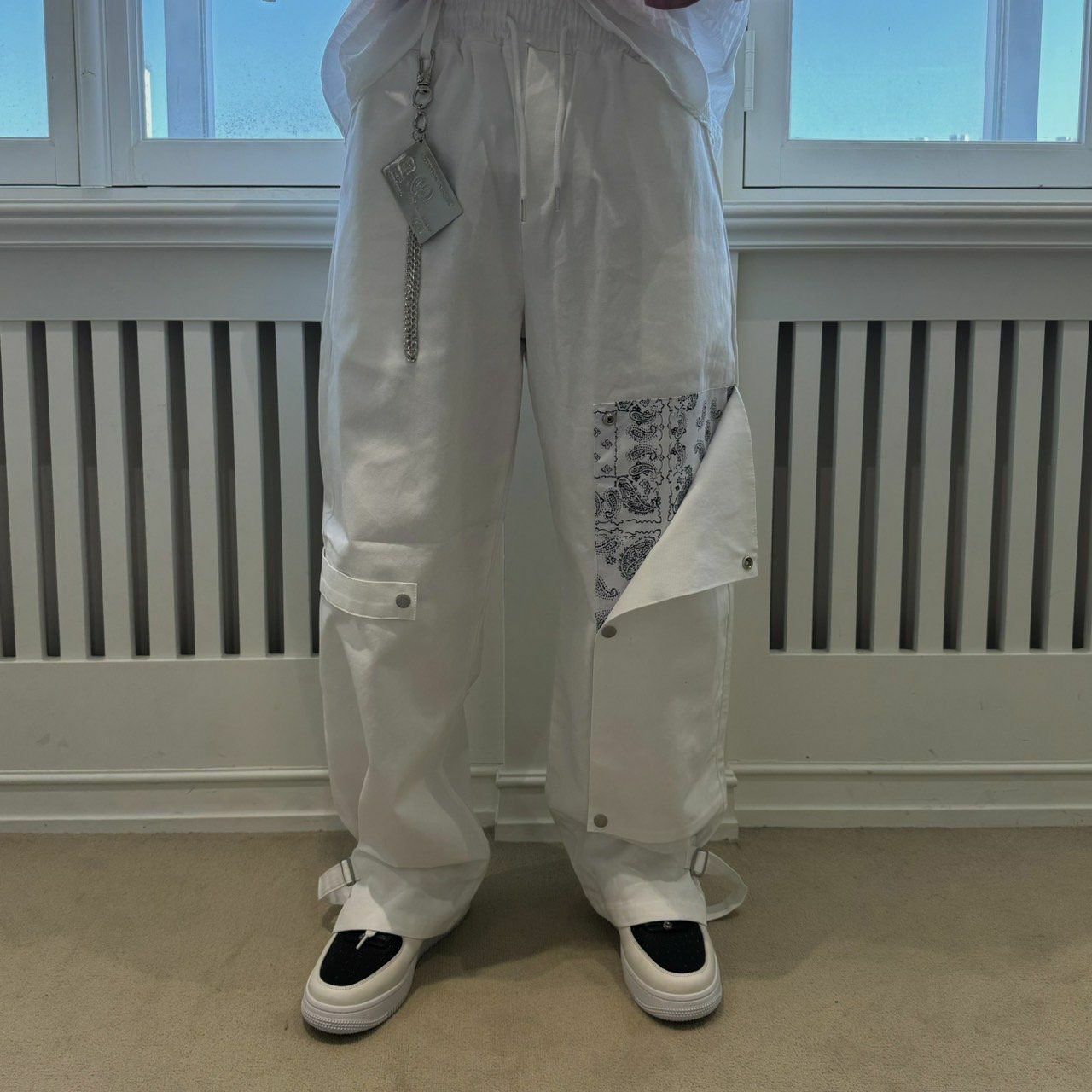 淨色拼腰果花鬆身褲 BY ATTENTION-123P