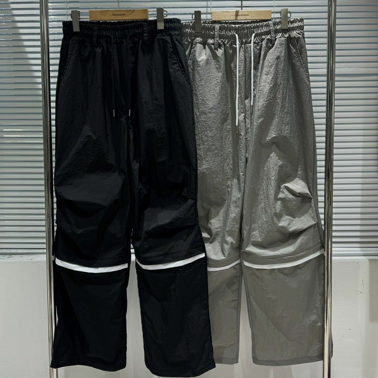 淨色拉鍊鬆身褲 BY ATTENTION-125P