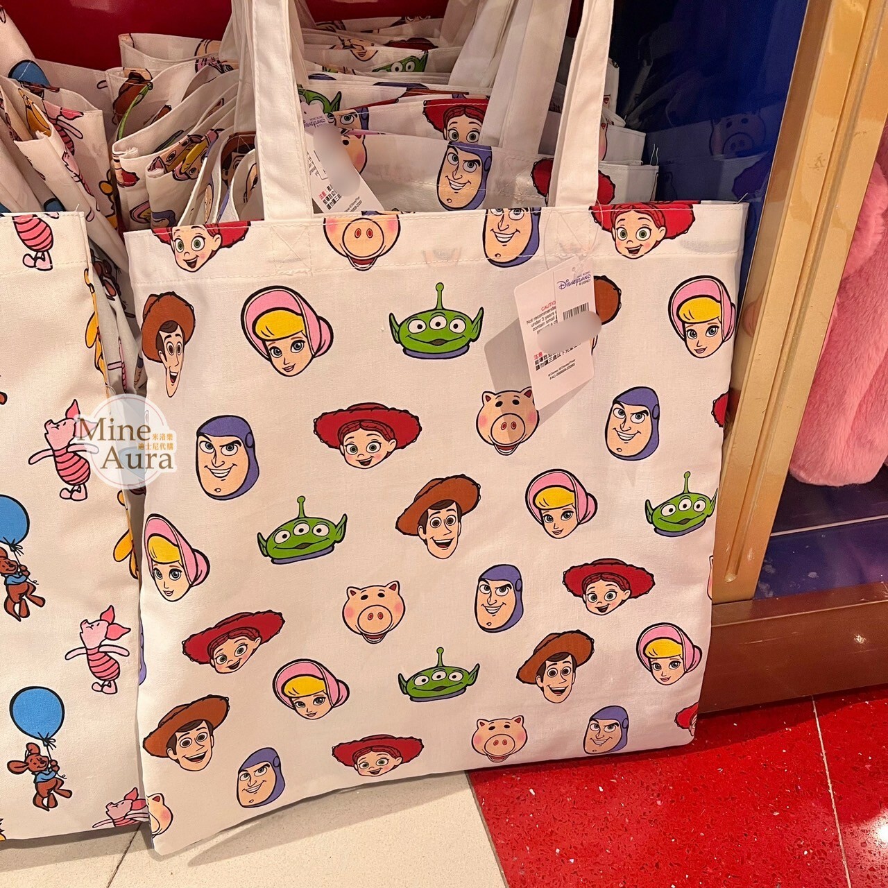 玩具總動員 Toy Story 大頭圖案 手提 肩背 帆布袋 帆布包 -香港迪士尼樂園